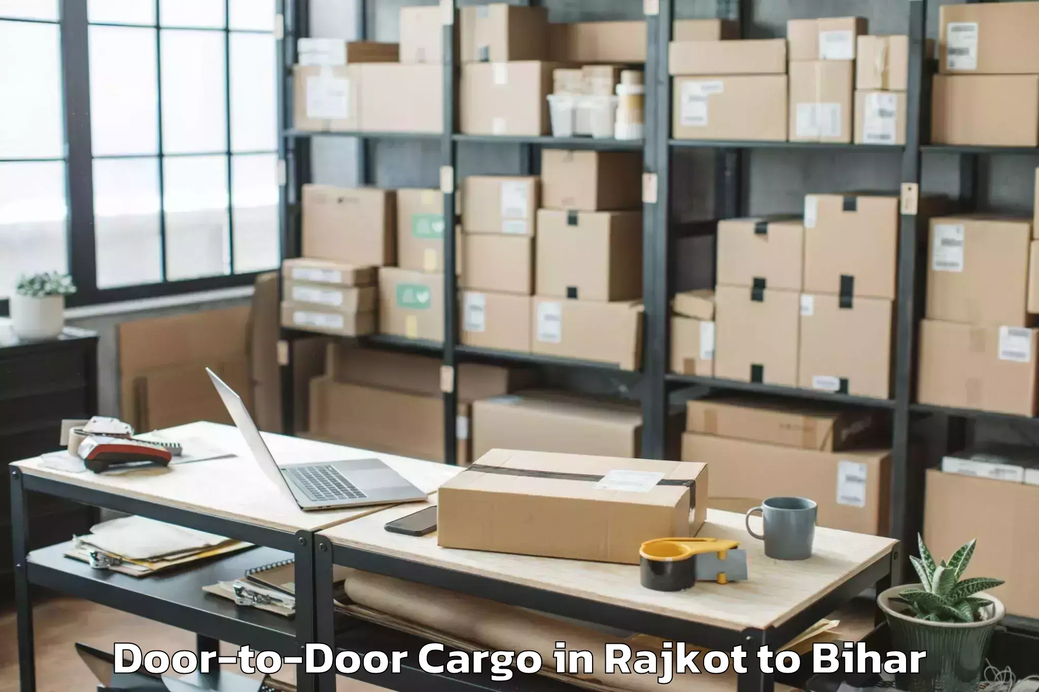 Easy Rajkot to Vasundhra Metro Mall Door To Door Cargo Booking